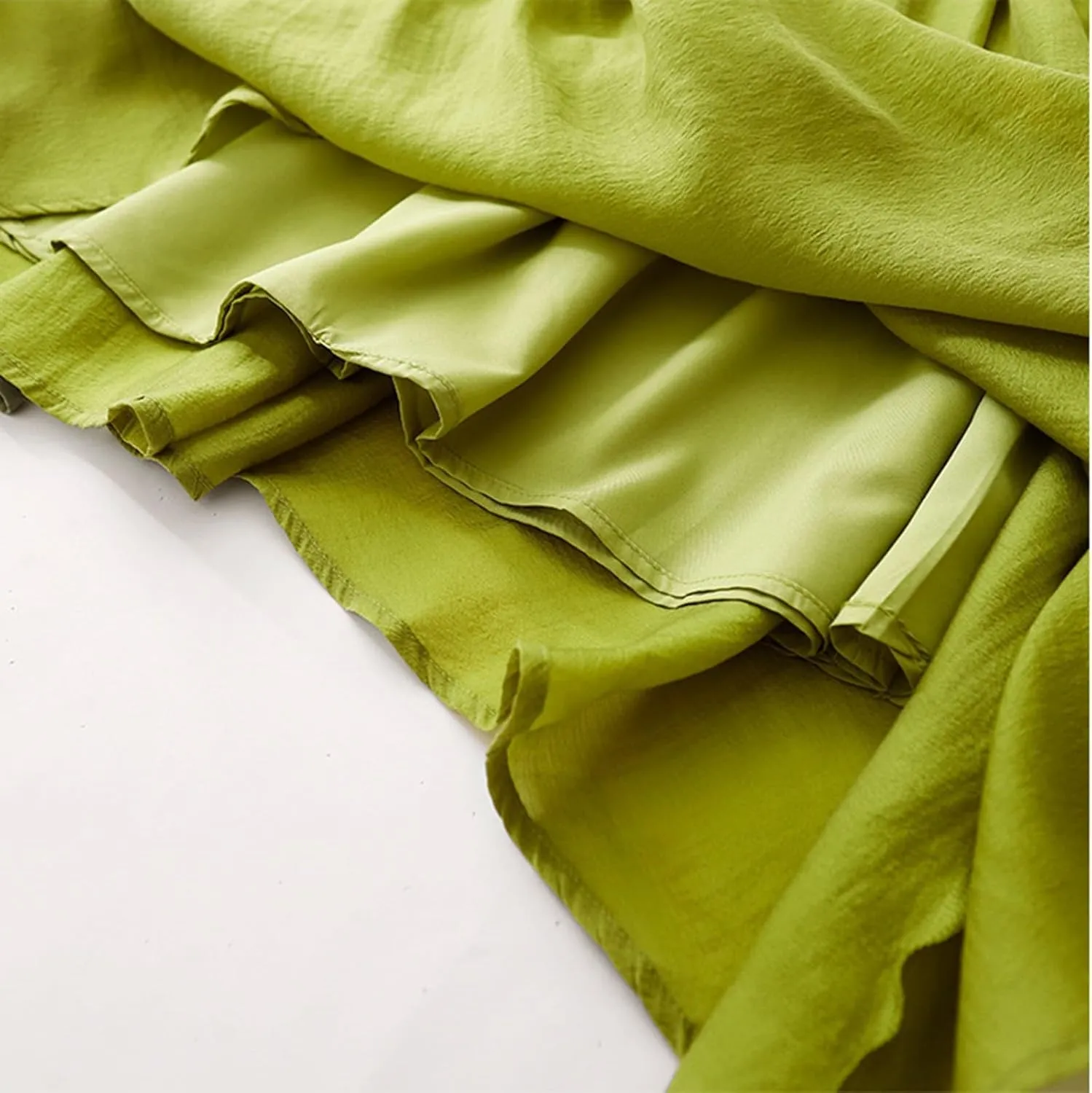Women's Summer Cotton Linen Casual Midi Skirt, Solid Color Pleated Comfy Breathable Trendy Skirts Vacation Clothes