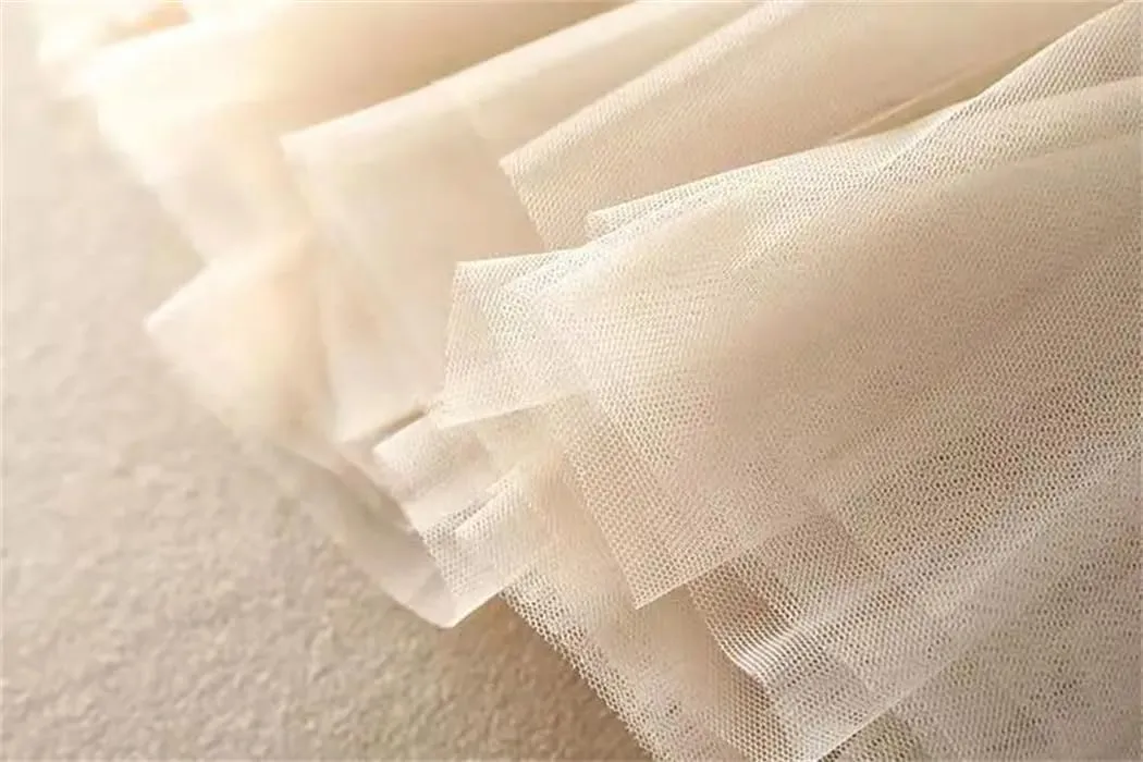 Women's Summer Solid Color Pleated Mesh Skirt Women Classic High Waisted Slim Skirt Lady Midi Skirt
